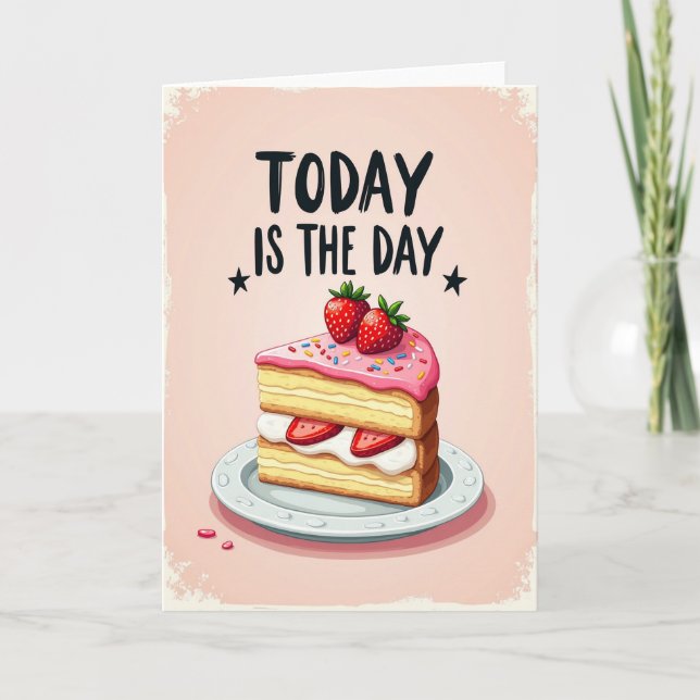 Tarjeta de cumpleaños caprichosa con capas (Anverso)