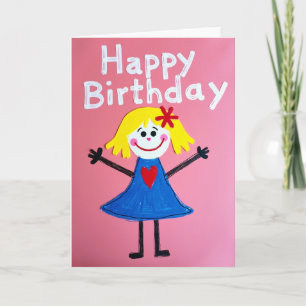 Tarjeta de cumpleaños caprichosa con recorte de pa