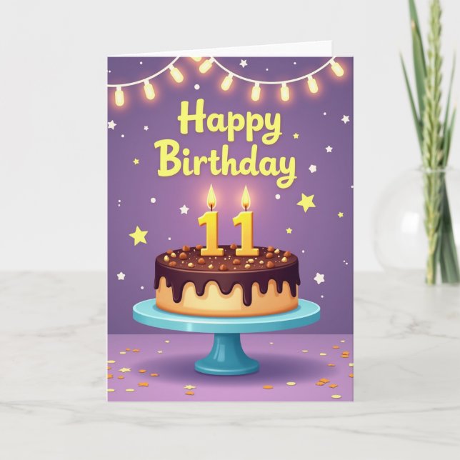 Tarjeta de cumpleaños caprichosa número 11 (Anverso)