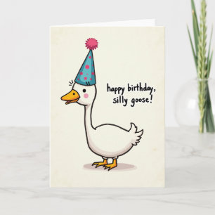 Tarjeta de cumpleaños caprichosa para pájaros