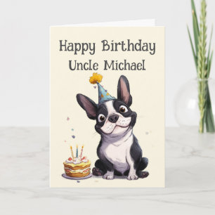 Tarjeta de cumpleaños caprichosa para un Bulldog F