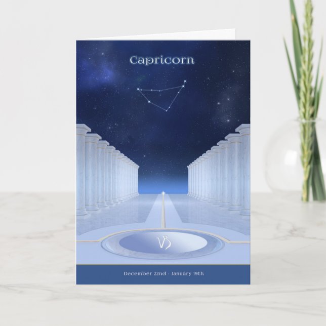 Tarjeta de cumpleaños Capricorn (Anverso)