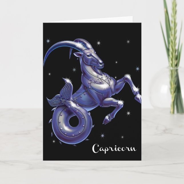 Tarjeta de cumpleaños Capricorn (Anverso)