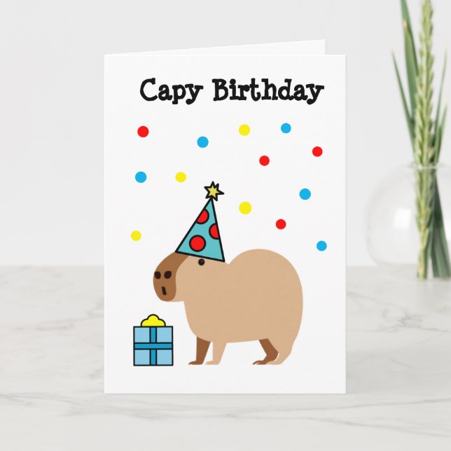 Tarjeta de cumpleaños Capybara Tarjeta de felicita (Anverso)