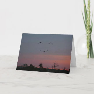 Tarjeta de cumpleaños - Cara en el cielo