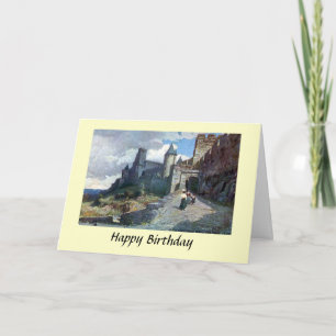 Tarjeta de cumpleaños - Carcassonne. Aude, Francia