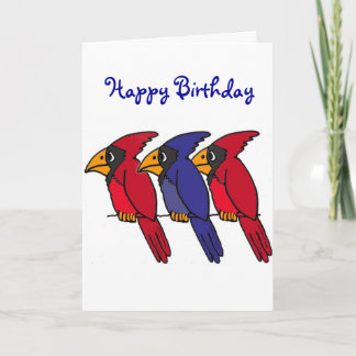 Tarjeta de cumpleaños cardinal
