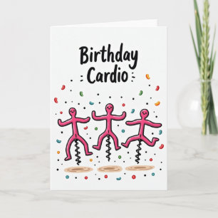 Tarjeta de cumpleaños Cardio Vibrante