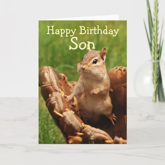 Tarjeta de cumpleaños cariñosa del Chipmunk del (Anverso)