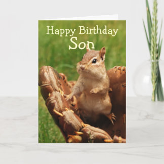 Tarjeta de cumpleaños cariñosa del Chipmunk del