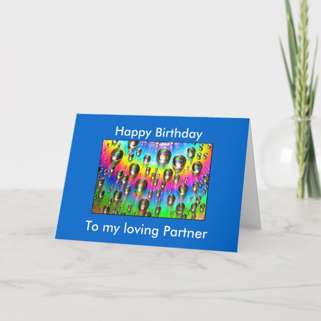 Tarjeta de cumpleaños cariñosa del socio (Anverso)