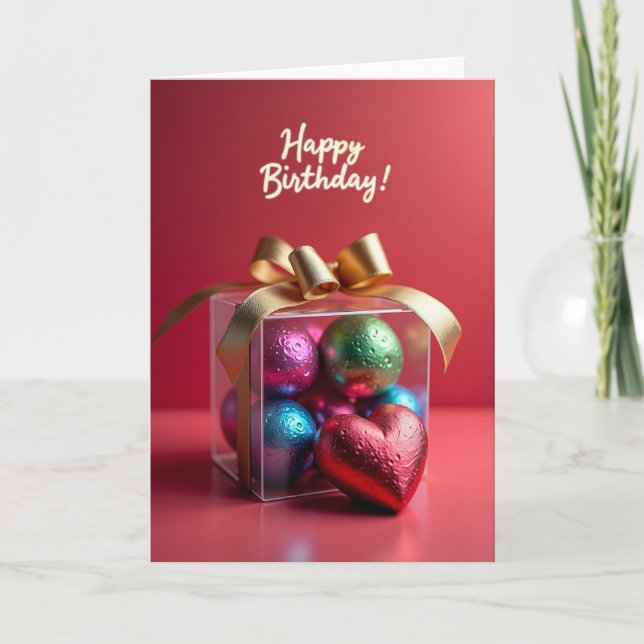 Tarjeta de cumpleaños carmesí (Anverso)