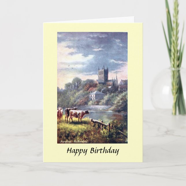 Tarjeta de cumpleaños - Catedral de Hereford (Anverso)