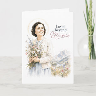 Tarjeta de cumpleaños católica de Santa Gianna Mol
