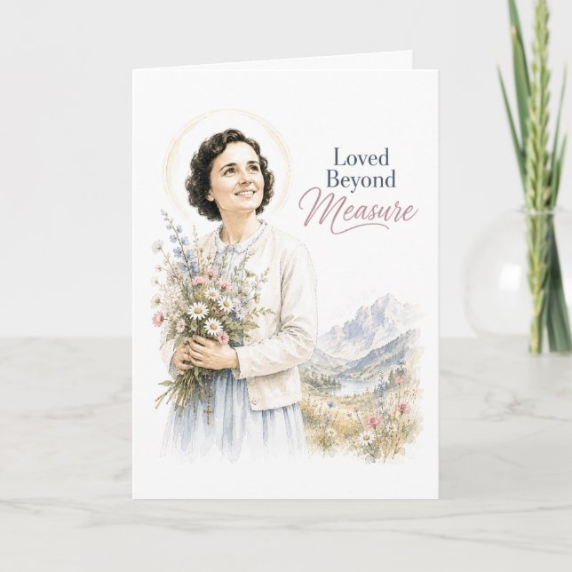 Tarjeta de cumpleaños católica de Santa Gianna Mol (Anverso)