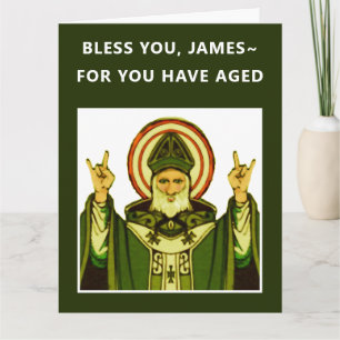 Tarjeta de cumpleaños católica irlandesa