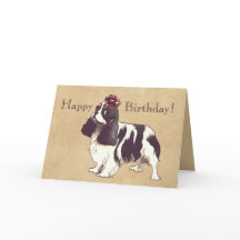 Tarjeta de cumpleaños Cavalier King Charles Spanie
