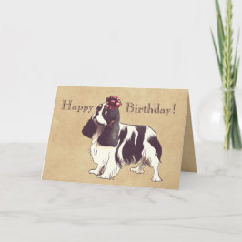 Tarjeta de cumpleaños Cavalier King Charles Spanie