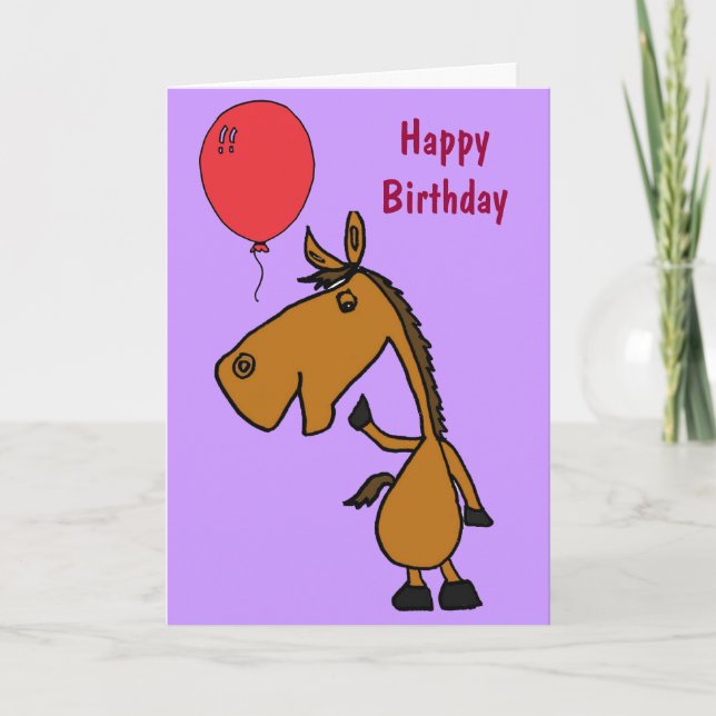 Tarjeta de cumpleaños CB-Horse Personalizado (Anverso)