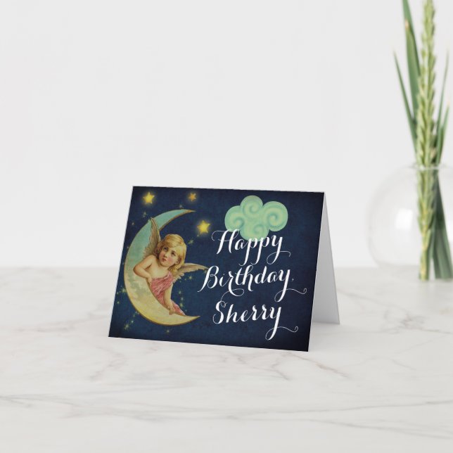 Tarjeta de cumpleaños Celestial Personalizada de l (Anverso)