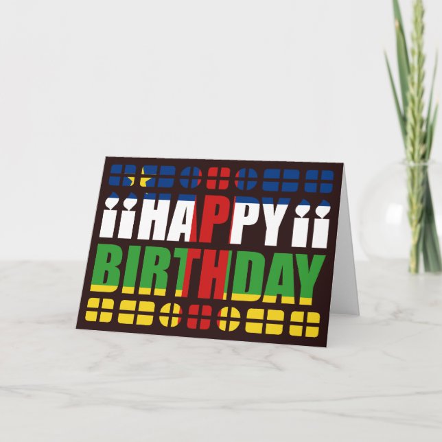 Tarjeta de cumpleaños Centrafrique Flag (Anverso)
