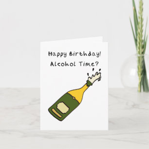 Tarjeta de cumpleaños Champagne Happy