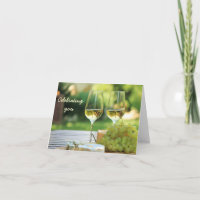 Tarjeta de cumpleaños Chardonnay Celebration