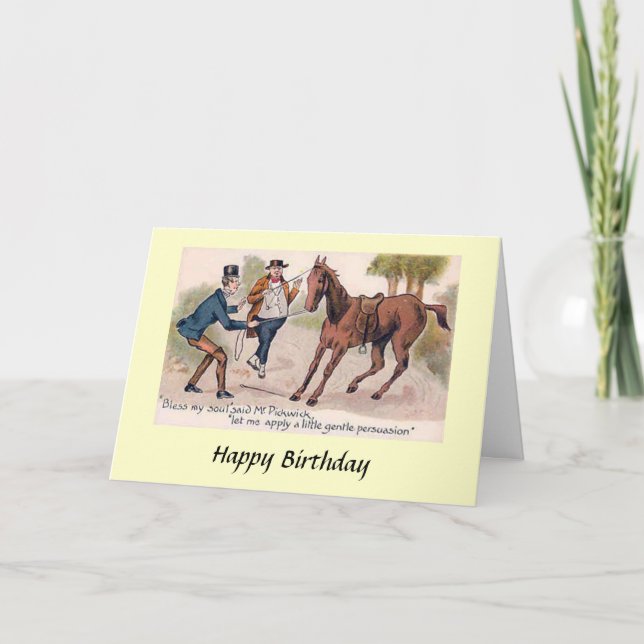 Tarjeta de Cumpleaños - Charles Dickens, "Papeles  (Anverso)