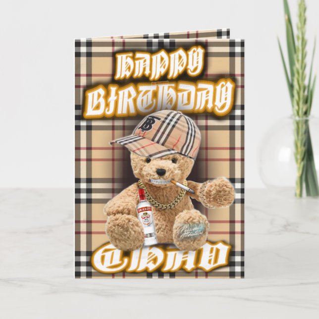 Tarjeta de cumpleaños chav bear (Anverso)
