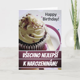 Tarjeta de cumpleaños checa Všechno Nejlepší K Nar