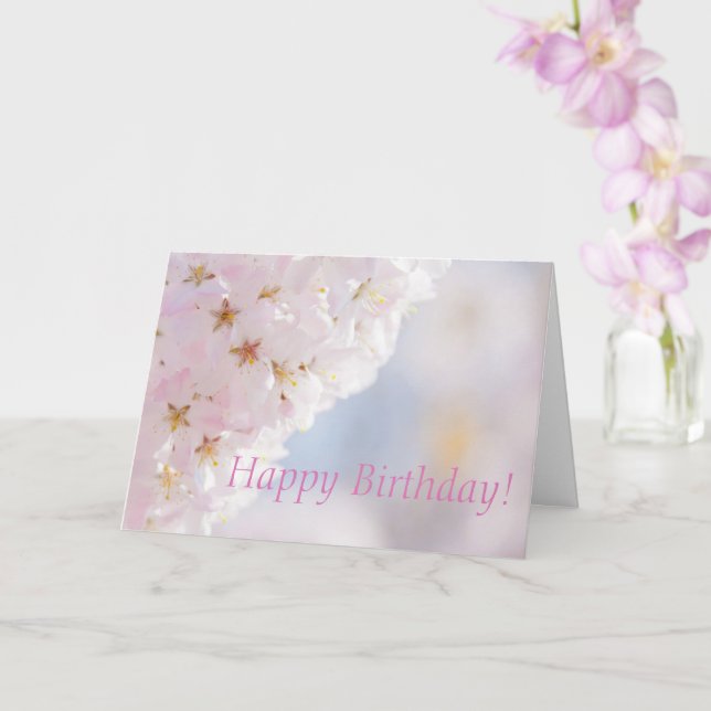 Tarjeta de cumpleaños Cherry Blossom (Orquídea)