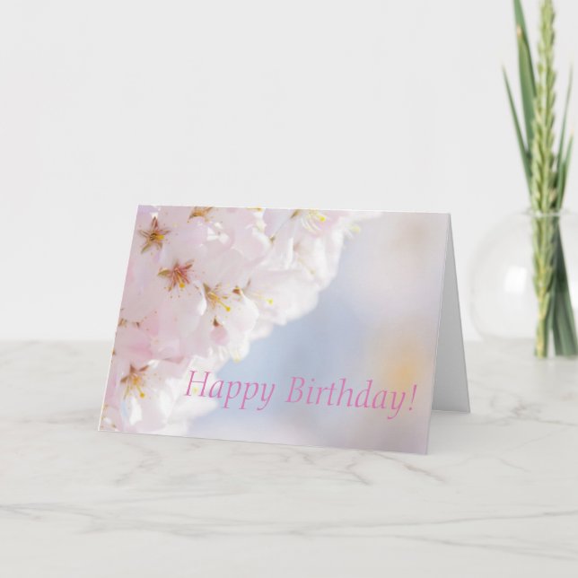 Tarjeta de cumpleaños Cherry Blossom (Anverso)