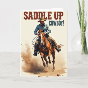 Tarjeta de cumpleaños Chestnut Gallop