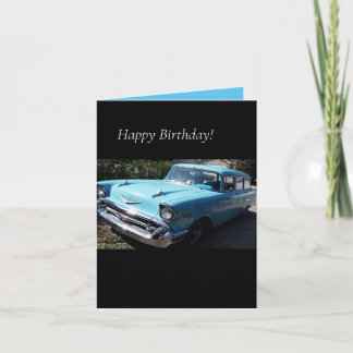Tarjeta de cumpleaños Chevy 1957