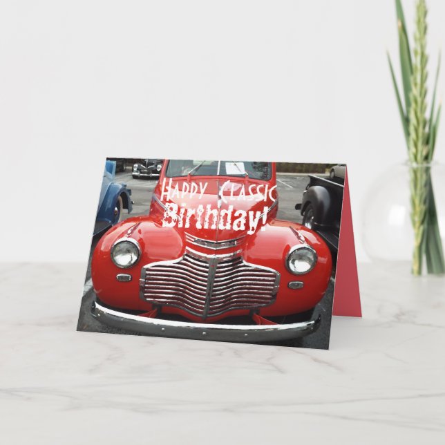 Tarjeta de cumpleaños Chevy Coupe Classic 1941 (Anverso)