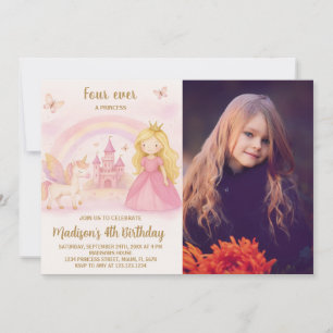 Tarjeta de cumpleaños Chica moderna editable con f