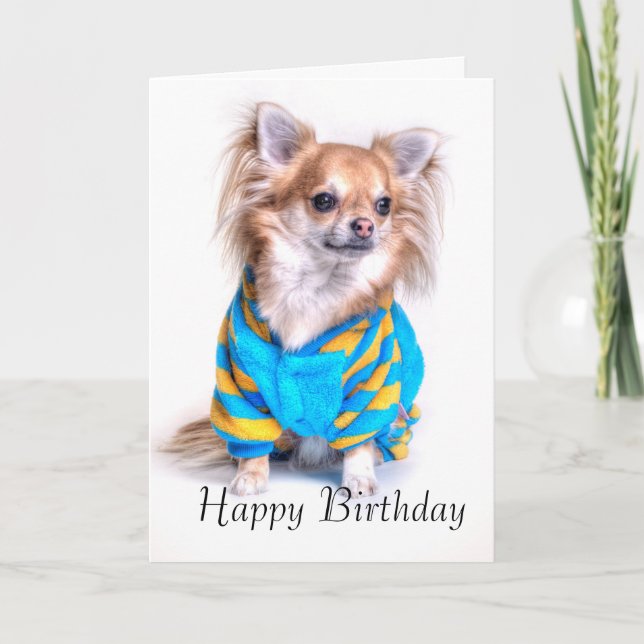 Tarjeta de cumpleaños Chihuahua (Anverso)