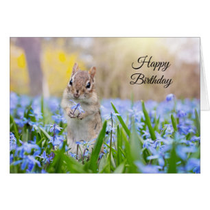 Tarjeta de cumpleaños Chipmunk