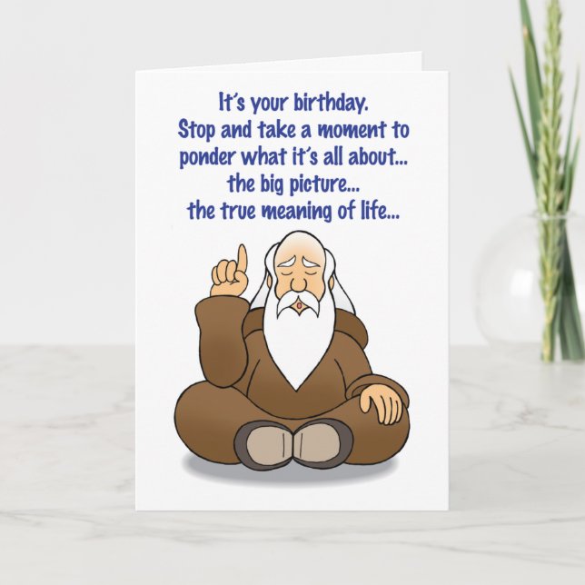 Tarjeta de cumpleaños chistosa de Guru (Anverso)
