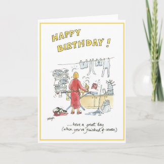 Tarjeta de cumpleaños chistosa del dibujo animado