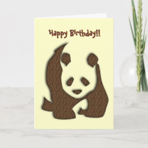 Tarjeta de cumpleaños Chocolate Panda