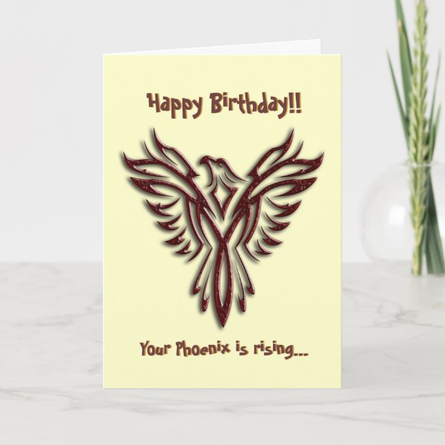 Tarjeta de cumpleaños Chocolate Phoenix (Anverso)