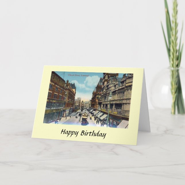 Tarjeta de cumpleaños - Church Street, Liverpool (Anverso)