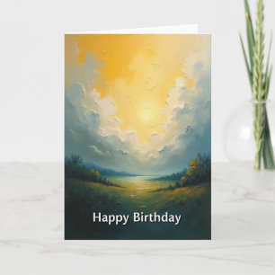 Tarjeta de cumpleaños cielo radiante alegre