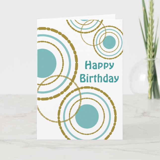 Tarjeta de cumpleaños Circles Trio (Anverso)