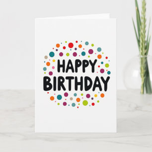 Tarjeta de cumpleaños Círculos Vibrantes
