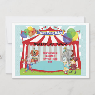 Tarjeta de cumpleaños Circus