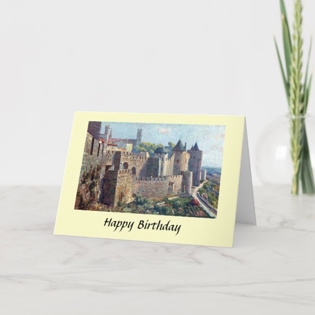 Tarjeta de cumpleaños - Cité de Carcassonne, Franc (Anverso)