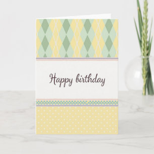 Tarjeta de cumpleaños clásica de Argyle