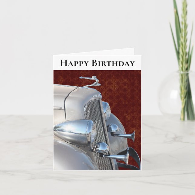 Tarjeta de cumpleaños clásica para los hombres (Anverso)